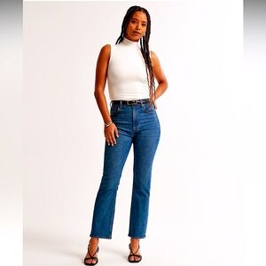 Abercrombie & Fitch The Ankle Straight Ultra High Rise Jean Size 25L curve love